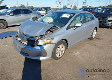 2012 Honda Civic Lx z USA, uszkodzony, nr VIN 19XFB2F52CE084661
